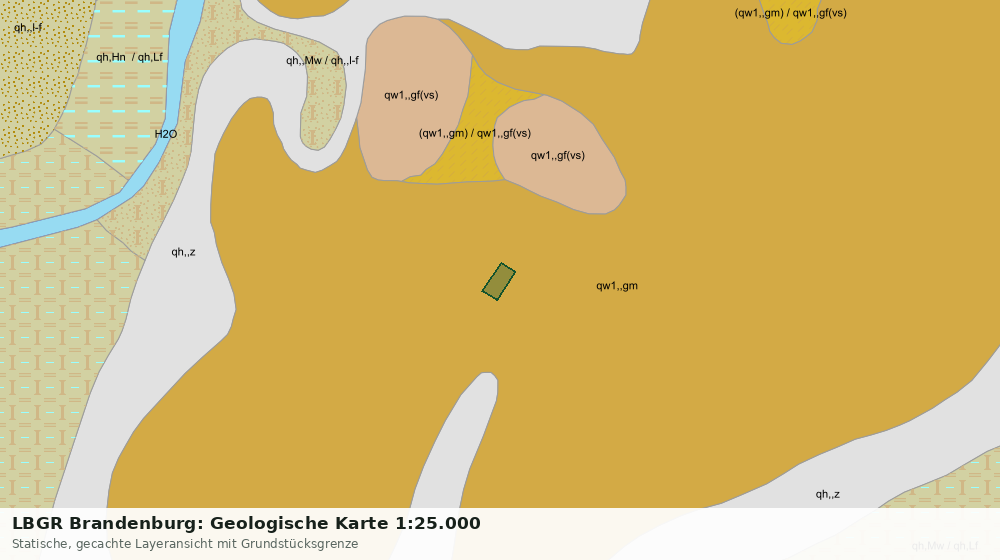 Statische Kartenansicht: LBGR Brandenburg: Geologische Karte 1:25.000
