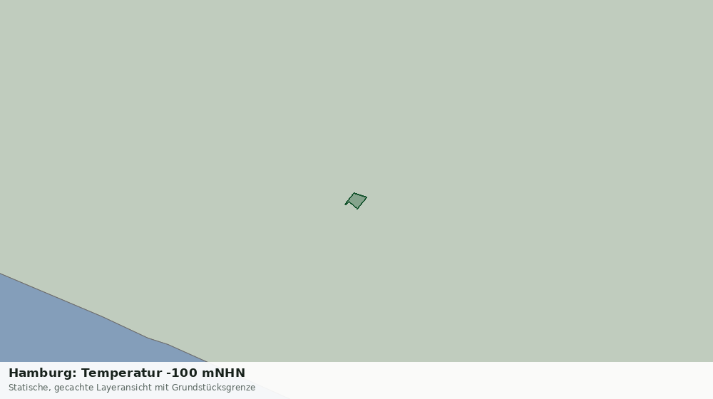 Statische Kartenansicht: Hamburg: Temperatur -100 mNHN