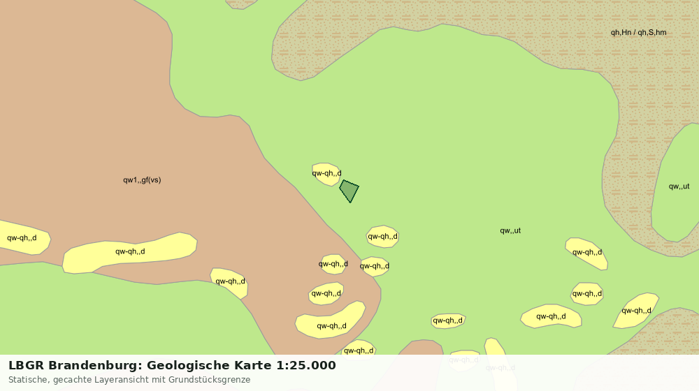 Statische Kartenansicht: LBGR Brandenburg: Geologische Karte 1:25.000
