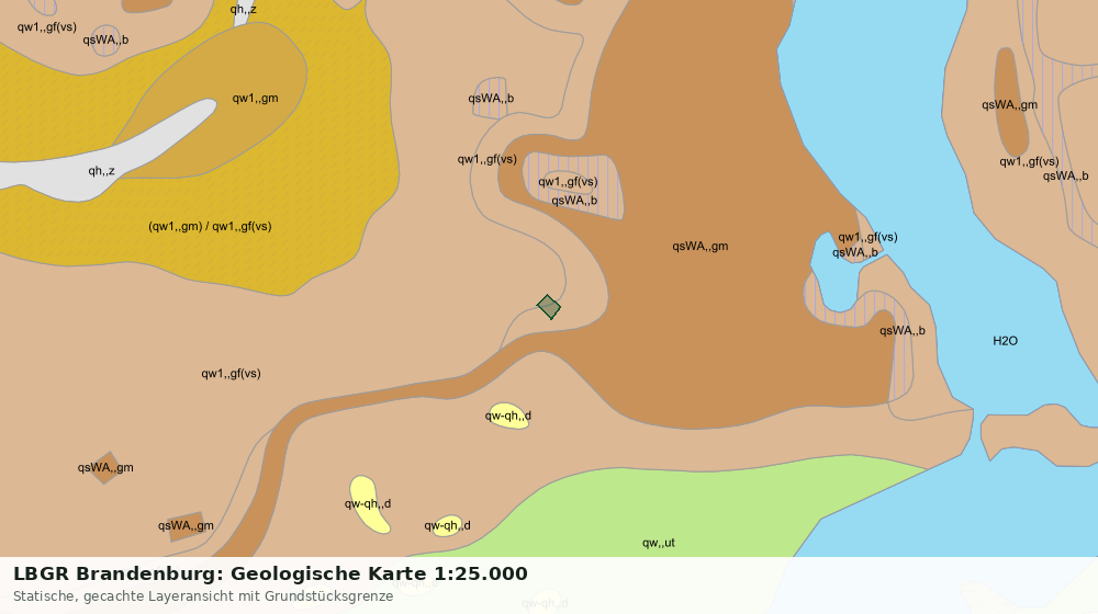 Statische Kartenansicht: LBGR Brandenburg: Geologische Karte 1:25.000