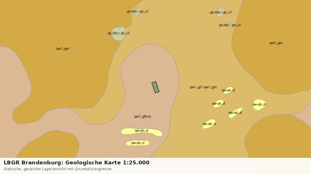 Statische Kartenansicht: LBGR Brandenburg: Geologische Karte 1:25.000