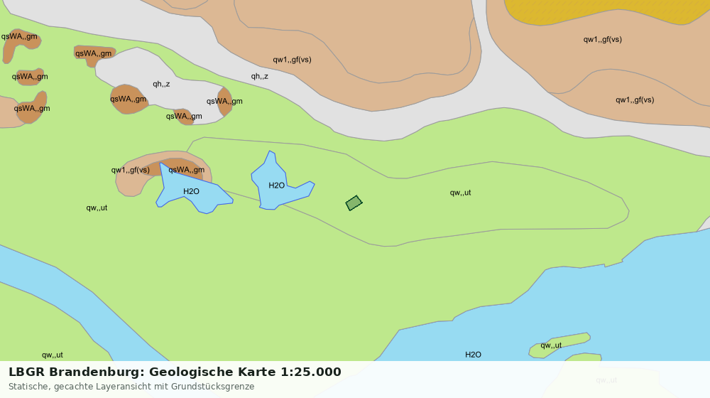 Statische Kartenansicht: LBGR Brandenburg: Geologische Karte 1:25.000