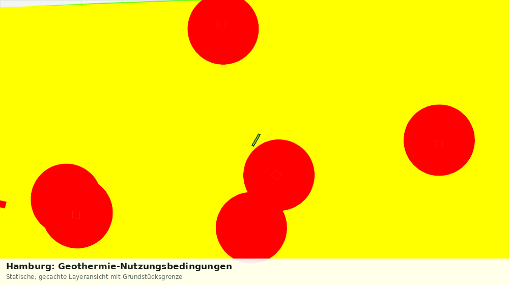 Statische Kartenansicht: Hamburg: Geothermie-Nutzungsbedingungen