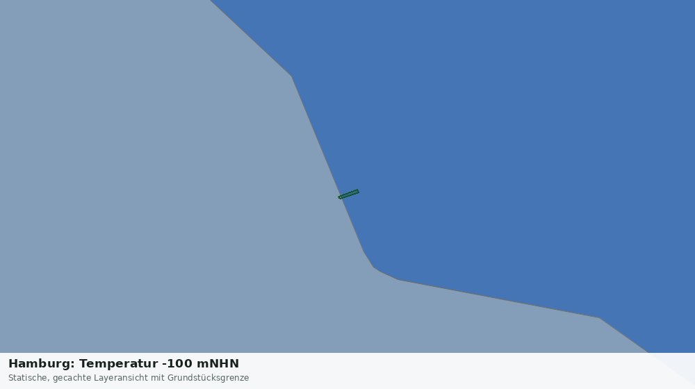 Statische Kartenansicht: Hamburg: Temperatur -100 mNHN