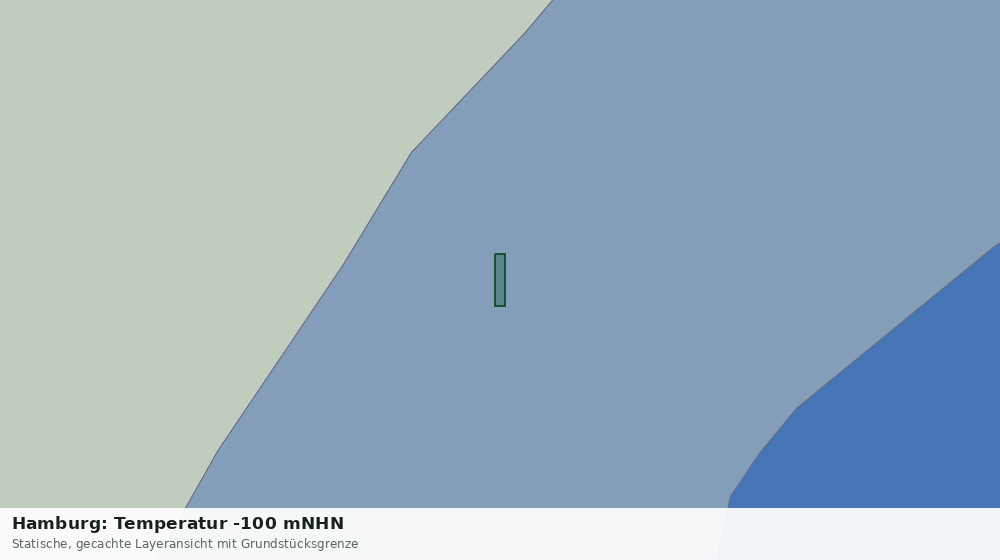 Statische Kartenansicht: Hamburg: Temperatur -100 mNHN