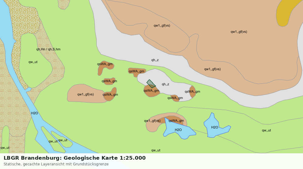 Statische Kartenansicht: LBGR Brandenburg: Geologische Karte 1:25.000