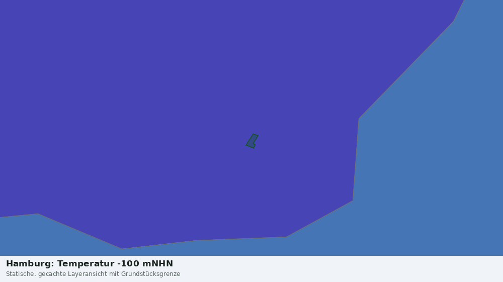 Statische Kartenansicht: Hamburg: Temperatur -100 mNHN