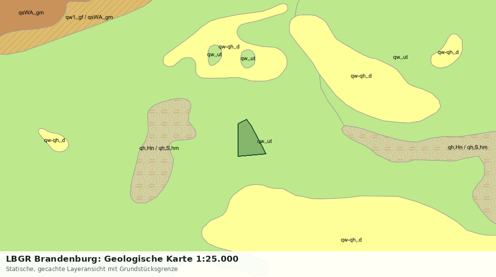 Statische Kartenansicht: LBGR Brandenburg: Geologische Karte 1:25.000