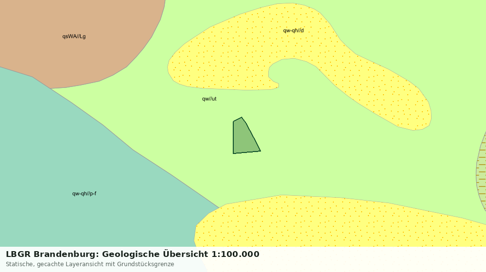 Statische Kartenansicht: LBGR Brandenburg: Geologische Übersicht 1:100.000