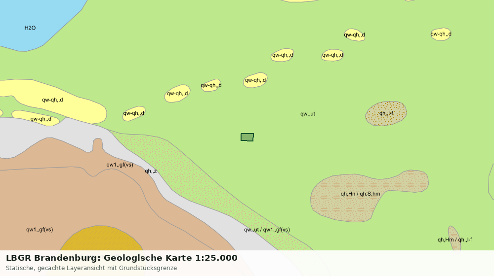 Statische Kartenansicht: LBGR Brandenburg: Geologische Karte 1:25.000
