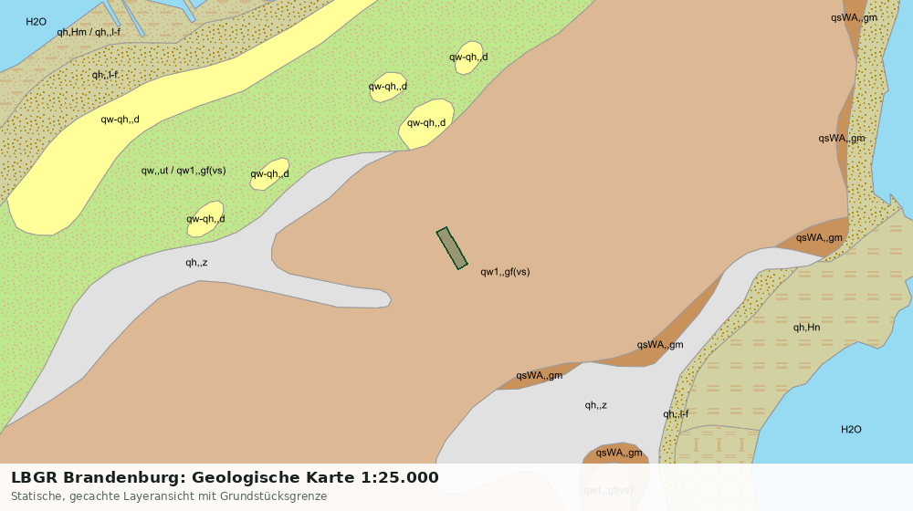 Statische Kartenansicht: LBGR Brandenburg: Geologische Karte 1:25.000