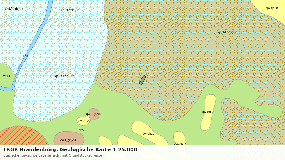 Statische Kartenansicht: LBGR Brandenburg: Geologische Karte 1:25.000