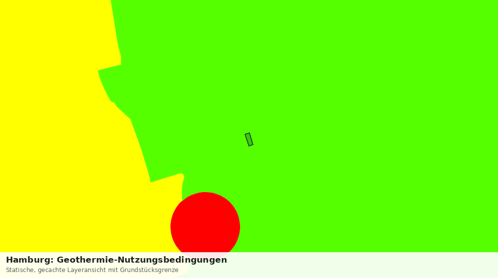 Statische Kartenansicht: Hamburg: Geothermie-Nutzungsbedingungen