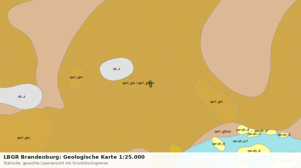 Statische Kartenansicht: LBGR Brandenburg: Geologische Karte 1:25.000