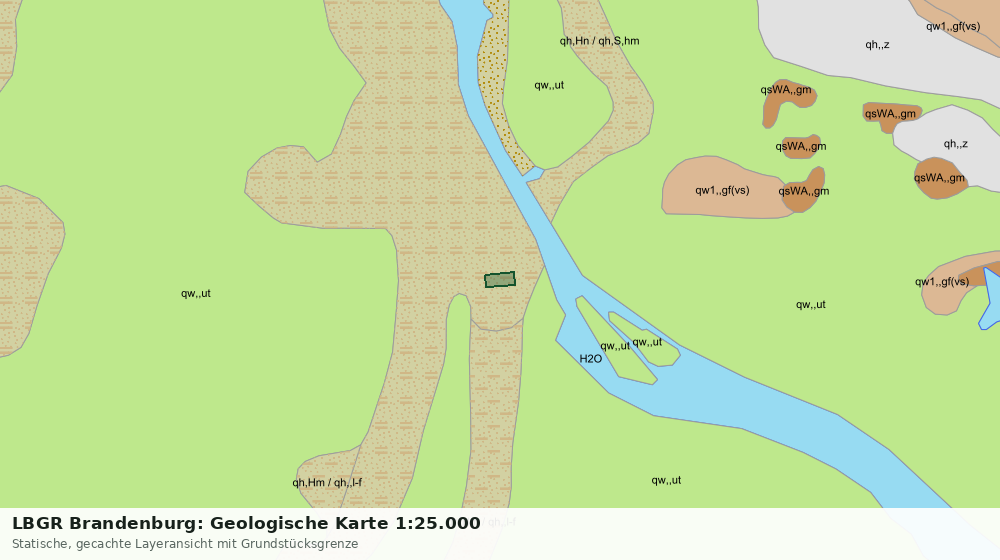 Statische Kartenansicht: LBGR Brandenburg: Geologische Karte 1:25.000