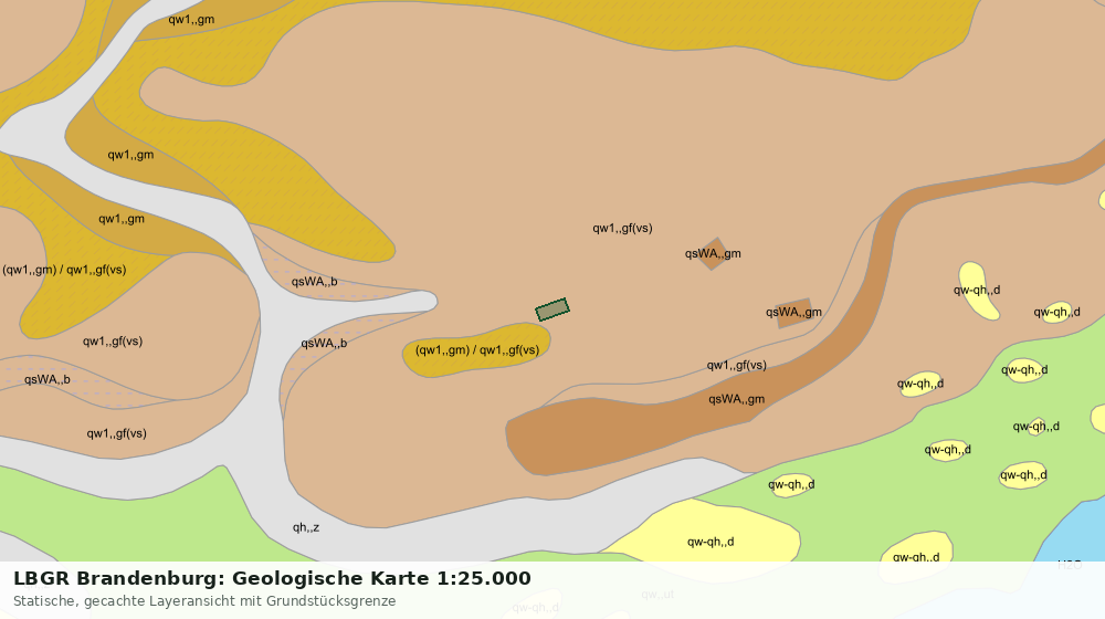 Statische Kartenansicht: LBGR Brandenburg: Geologische Karte 1:25.000