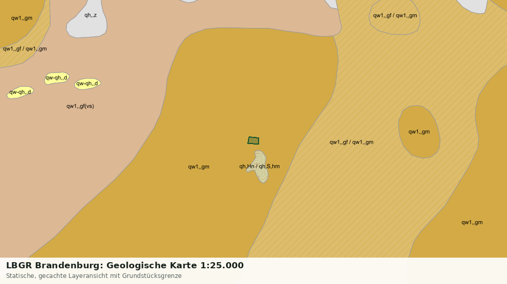Statische Kartenansicht: LBGR Brandenburg: Geologische Karte 1:25.000