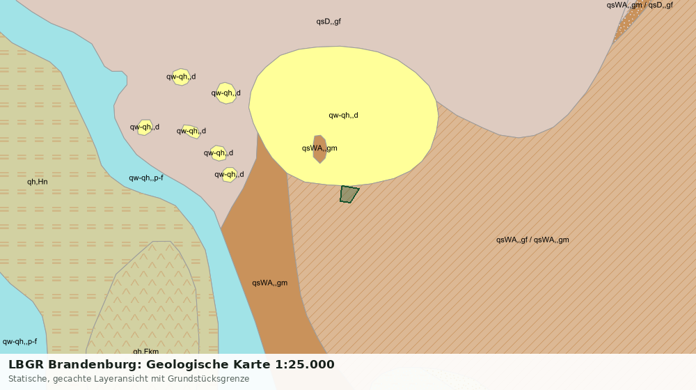 Statische Kartenansicht: LBGR Brandenburg: Geologische Karte 1:25.000