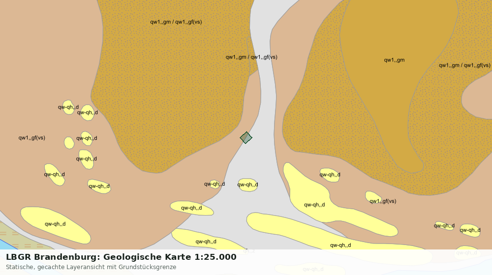 Statische Kartenansicht: LBGR Brandenburg: Geologische Karte 1:25.000