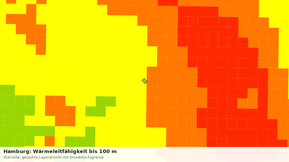 Statische Kartenansicht: Hamburg: Wärmeleitfähigkeit bis 100 m