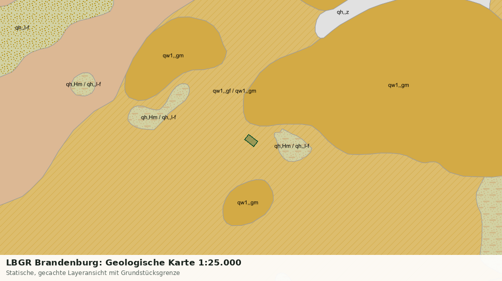 Statische Kartenansicht: LBGR Brandenburg: Geologische Karte 1:25.000