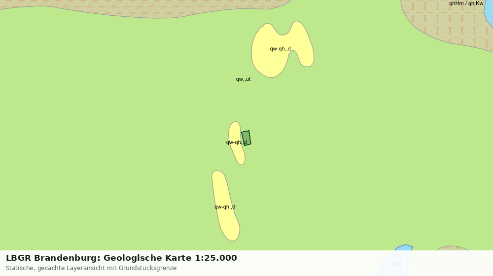 Statische Kartenansicht: LBGR Brandenburg: Geologische Karte 1:25.000