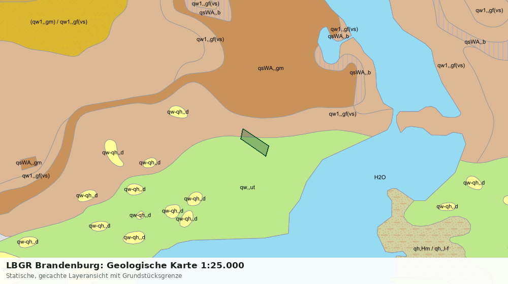 Statische Kartenansicht: LBGR Brandenburg: Geologische Karte 1:25.000