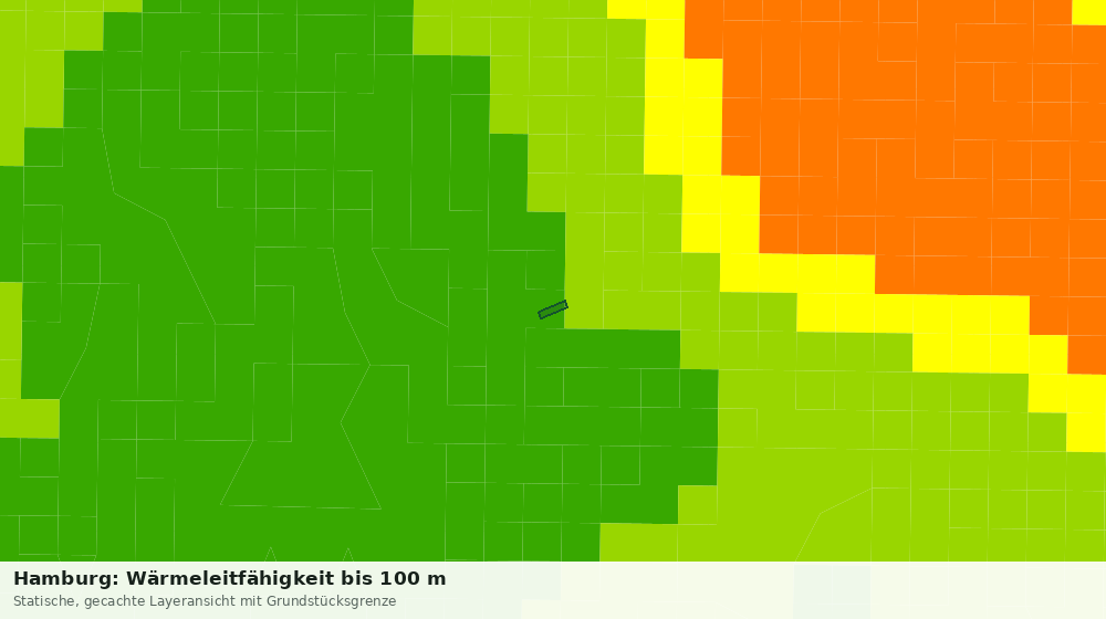 Statische Kartenansicht: Hamburg: Wärmeleitfähigkeit bis 100 m
