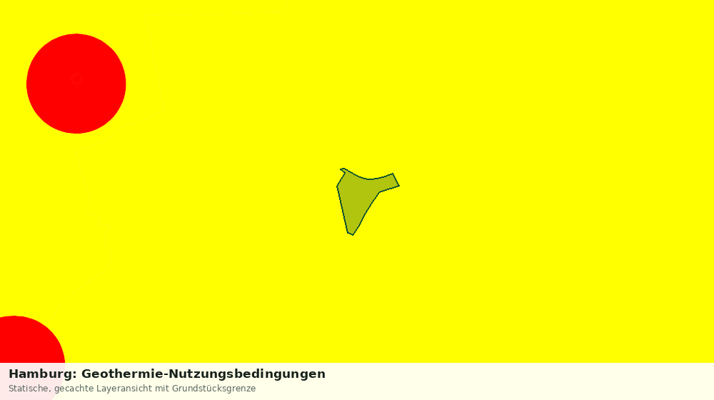 Statische Kartenansicht: Hamburg: Geothermie-Nutzungsbedingungen