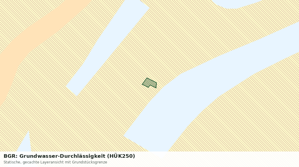 Statische Kartenansicht: BGR: Grundwasser-Durchlässigkeit (HÜK250)