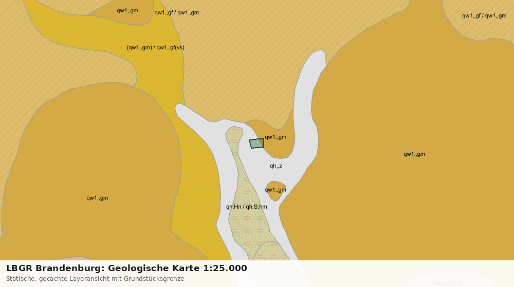Statische Kartenansicht: LBGR Brandenburg: Geologische Karte 1:25.000