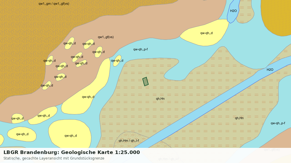 Statische Kartenansicht: LBGR Brandenburg: Geologische Karte 1:25.000