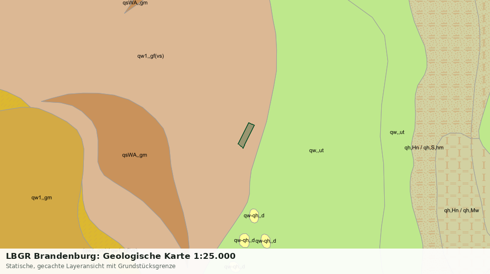 Statische Kartenansicht: LBGR Brandenburg: Geologische Karte 1:25.000