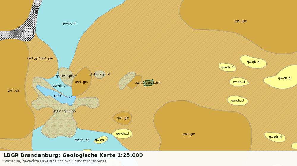 Statische Kartenansicht: LBGR Brandenburg: Geologische Karte 1:25.000