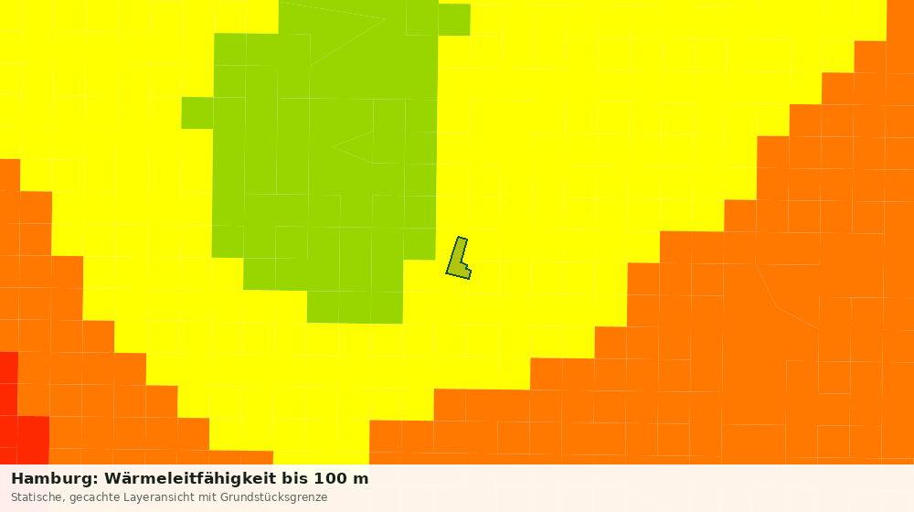Statische Kartenansicht: Hamburg: Wärmeleitfähigkeit bis 100 m