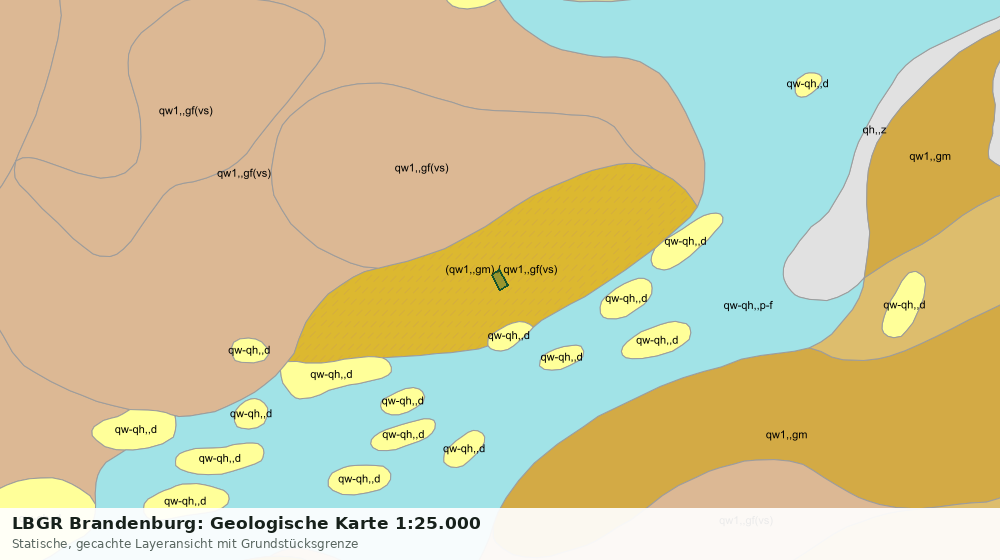 Statische Kartenansicht: LBGR Brandenburg: Geologische Karte 1:25.000