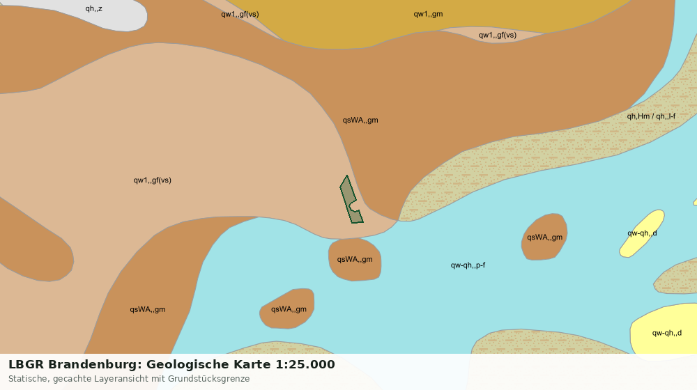 Statische Kartenansicht: LBGR Brandenburg: Geologische Karte 1:25.000