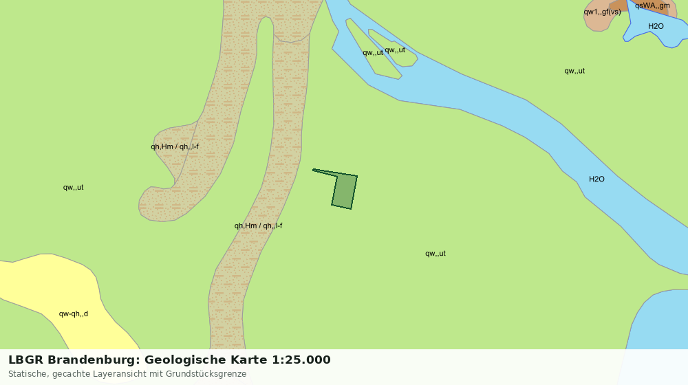 Statische Kartenansicht: LBGR Brandenburg: Geologische Karte 1:25.000