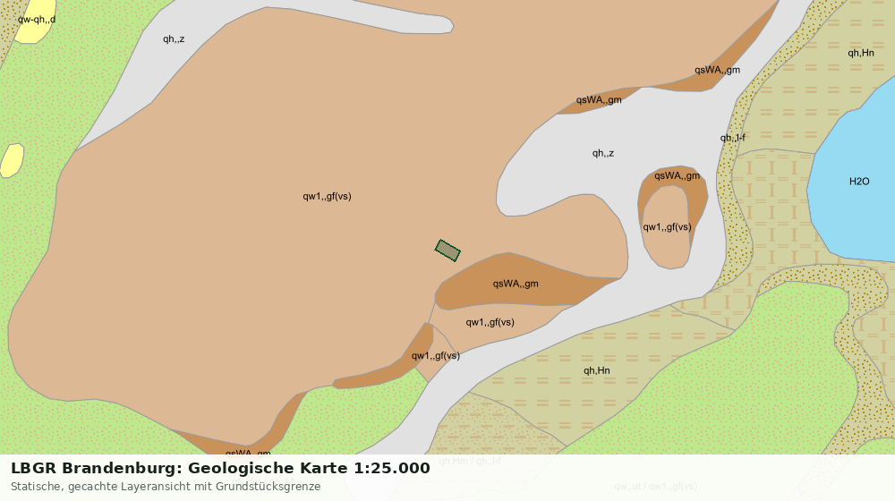 Statische Kartenansicht: LBGR Brandenburg: Geologische Karte 1:25.000