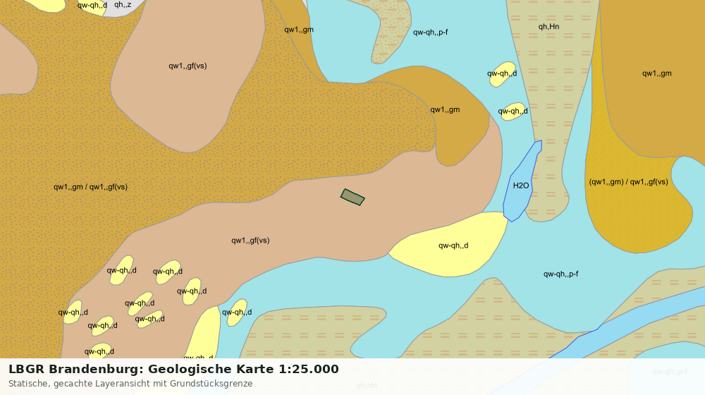 Statische Kartenansicht: LBGR Brandenburg: Geologische Karte 1:25.000