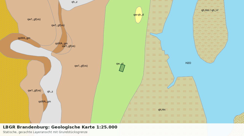 Statische Kartenansicht: LBGR Brandenburg: Geologische Karte 1:25.000