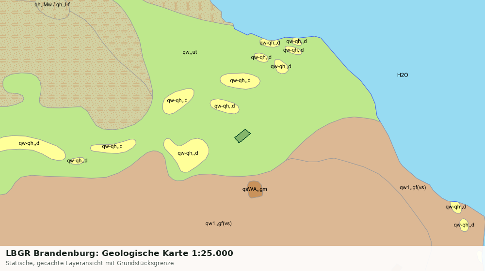 Statische Kartenansicht: LBGR Brandenburg: Geologische Karte 1:25.000