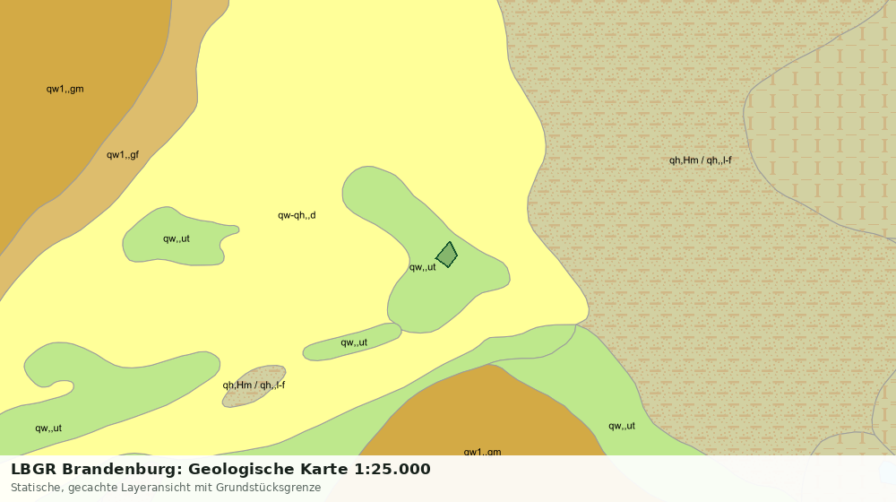 Statische Kartenansicht: LBGR Brandenburg: Geologische Karte 1:25.000