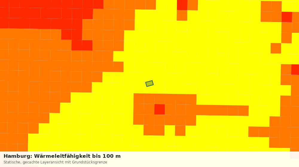 Statische Kartenansicht: Hamburg: Wärmeleitfähigkeit bis 100 m