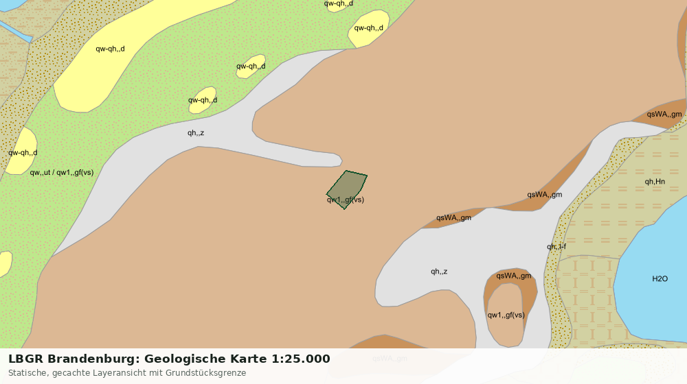 Statische Kartenansicht: LBGR Brandenburg: Geologische Karte 1:25.000