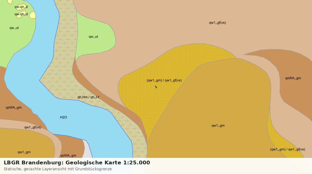 Statische Kartenansicht: LBGR Brandenburg: Geologische Karte 1:25.000