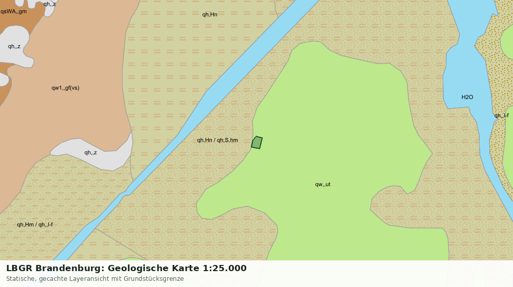 Statische Kartenansicht: LBGR Brandenburg: Geologische Karte 1:25.000