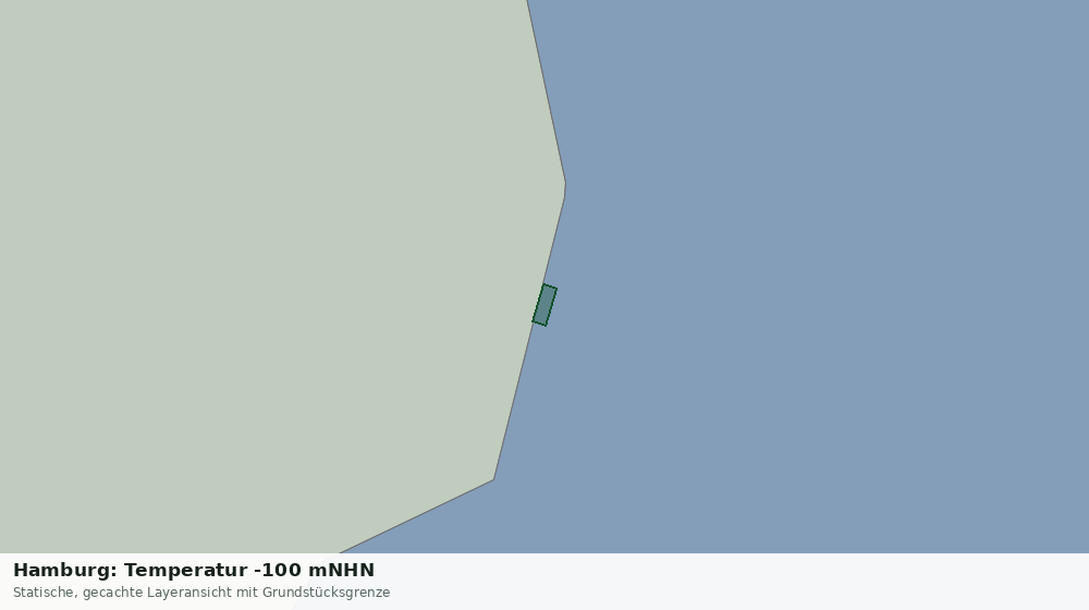 Statische Kartenansicht: Hamburg: Temperatur -100 mNHN