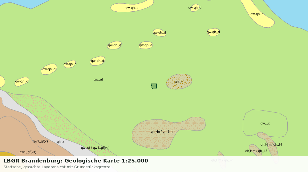 Statische Kartenansicht: LBGR Brandenburg: Geologische Karte 1:25.000