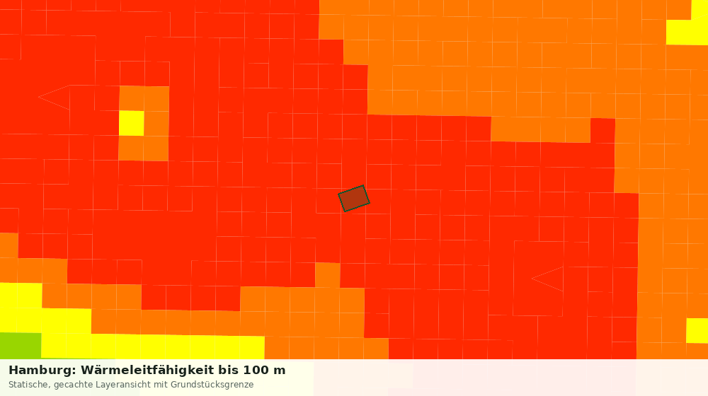 Statische Kartenansicht: Hamburg: Wärmeleitfähigkeit bis 100 m
